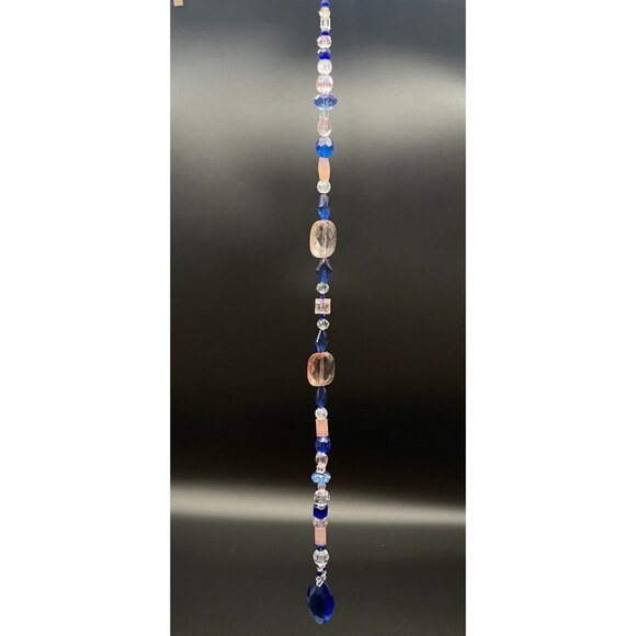 Beaded Suncatcher Pink Blue Crystal Prism Hanging Patio Decor Yard Art Tree - Picture 4 of 10